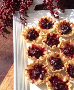 Brie and Dark Cherry Phyllo Bites