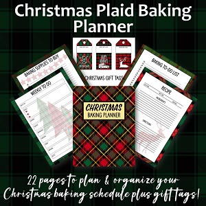 Christmas Plaid Baking Planner